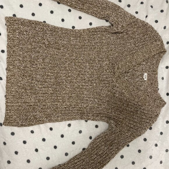 Garage tan xs crochet v-neck sweater - Picture 11 of 14
